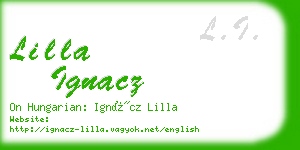 lilla ignacz business card